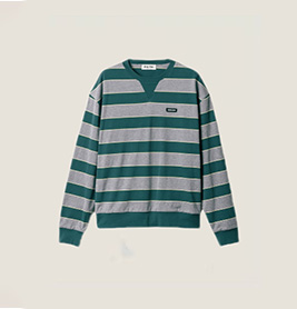 miu miu horizontal stripe long sleeve t-shirt